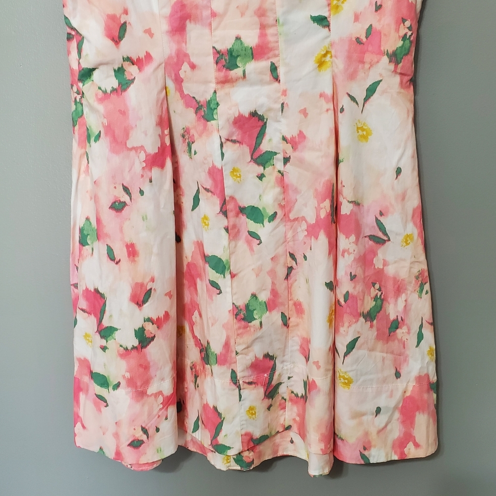 NWT A New Day Pink Floral Cotton Womens Dress Fit and Flare Size 10 - Picture 7 of 8